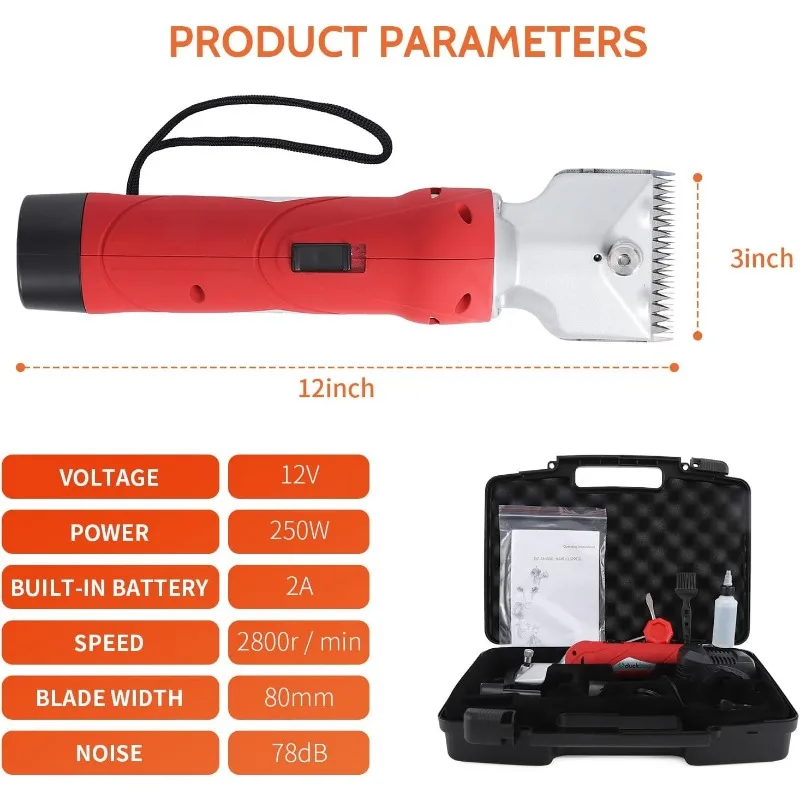 مقصات حيوانات تعمل بالبطارية قابلة لإعادة الشحن ، أدوات تجميل لحلاقة الفراء ، أداة صوف ، مواشي كبيرة ، لاما #5
