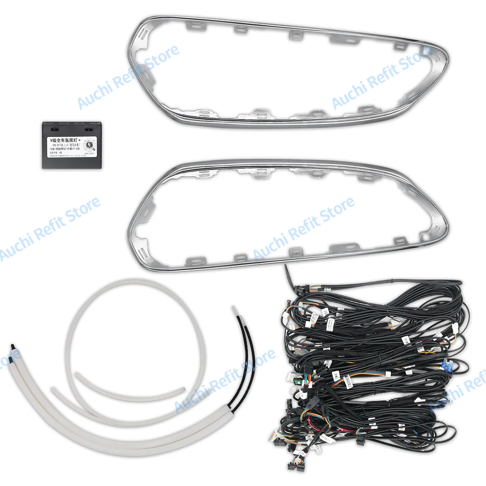 3/64 Kleuren Led-Ventilatie Omgevingslicht Voor Mercedes Benz V-Klasse W447 V260 Turbine Luchtuitlaat Mondstuk Decoratieve Lamp Refit Accessoire