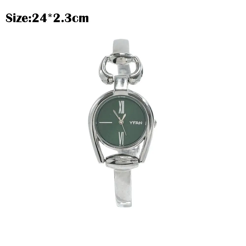 New Round Bracelet Watch Elegant Button Design Quartz Watch Gift Metal Wristwatch Women image 3