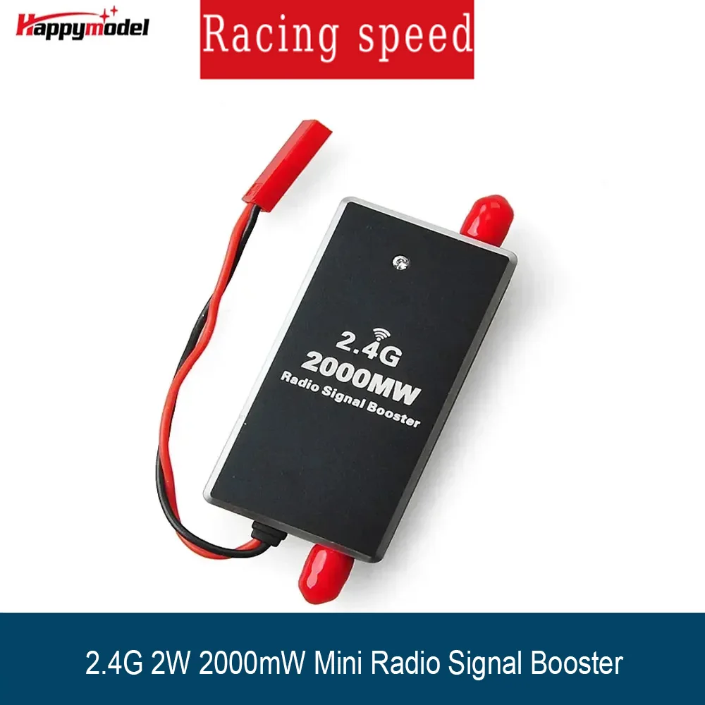 FPV 2.4G 2W Mini Signal Amplifier Module 2000mW, 33dBm Output 5-16V CNC Cooling Case for Phantom RC Transmitter Range Extend