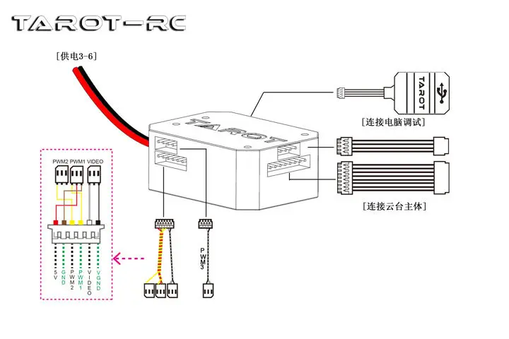 Tarot TL3T21 3-axis gimbal 640 thermal visible dual-sensor gimbal aerial photography stabilization drone accessories