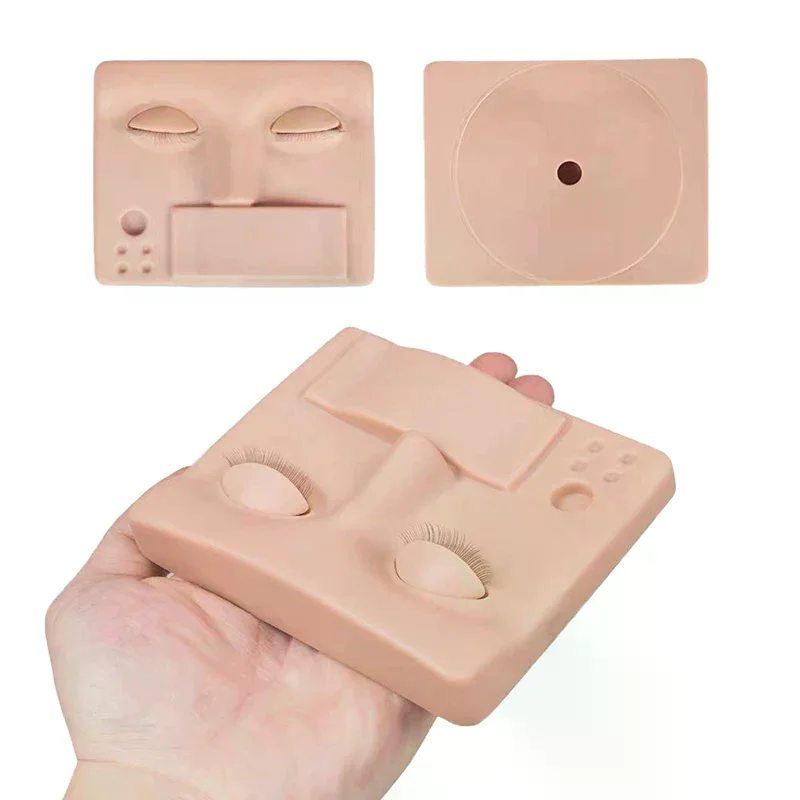 Cabeça de manequim para extensão de cílios, acessórios de maquiagem para prática com olhos removíveis, cílios postiços, modelo de treinamento de enxerto