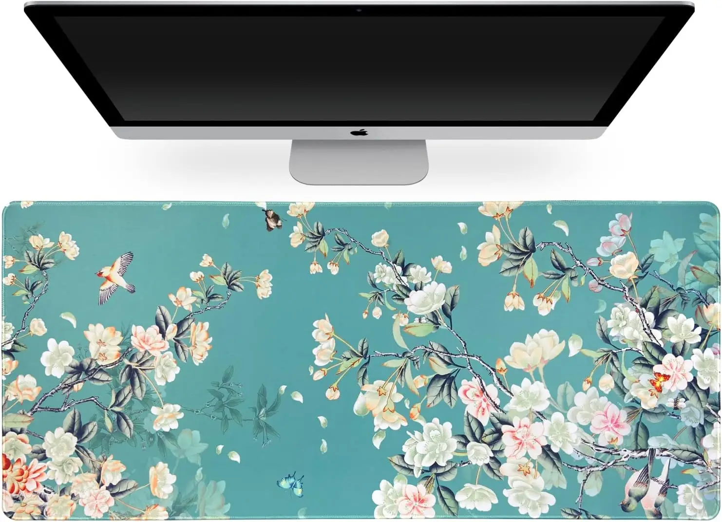 Extra Large Mouse Pad 900x400MM Chinese Traditional Floral Gaming Desk Mousepad XXL Keyboard Desk Mouse Mat for Computer Laptop