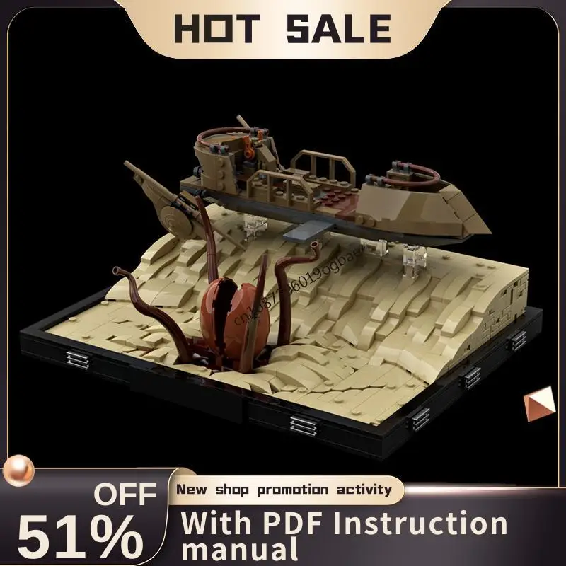 

NEW 940PCS Famous star battle Movie MOC Desert Skiff Diorama Model Custom Puzzle DIY creative ideas Kids Toys Birthday GiftS