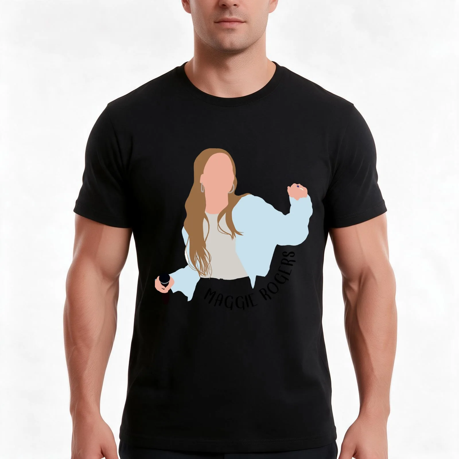 Gift Idea Female Maggie Singer Rogers Songwriter Funny Graphic Gifts T-Shirt, Summer Casual Cotton Tee, Vintage Graphic Print