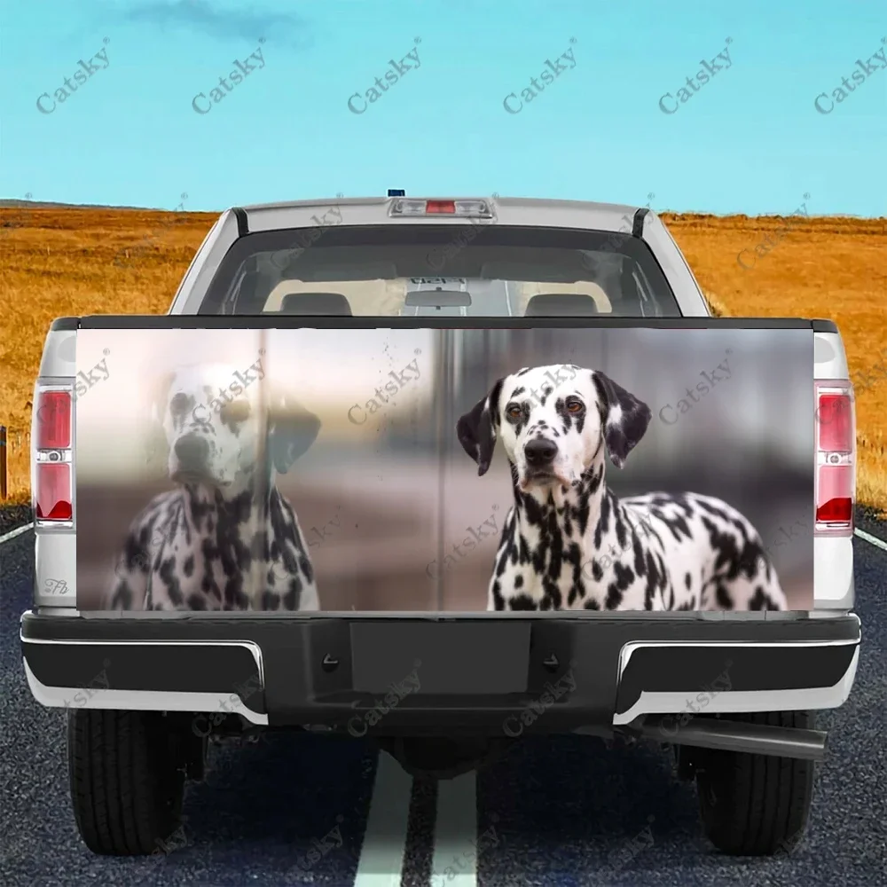 Animal -  Dalmatian Truck Decals Truck Tailgate Decal Sticker Wrap , Bumper Stickers Graphics for Car Trucks SUV