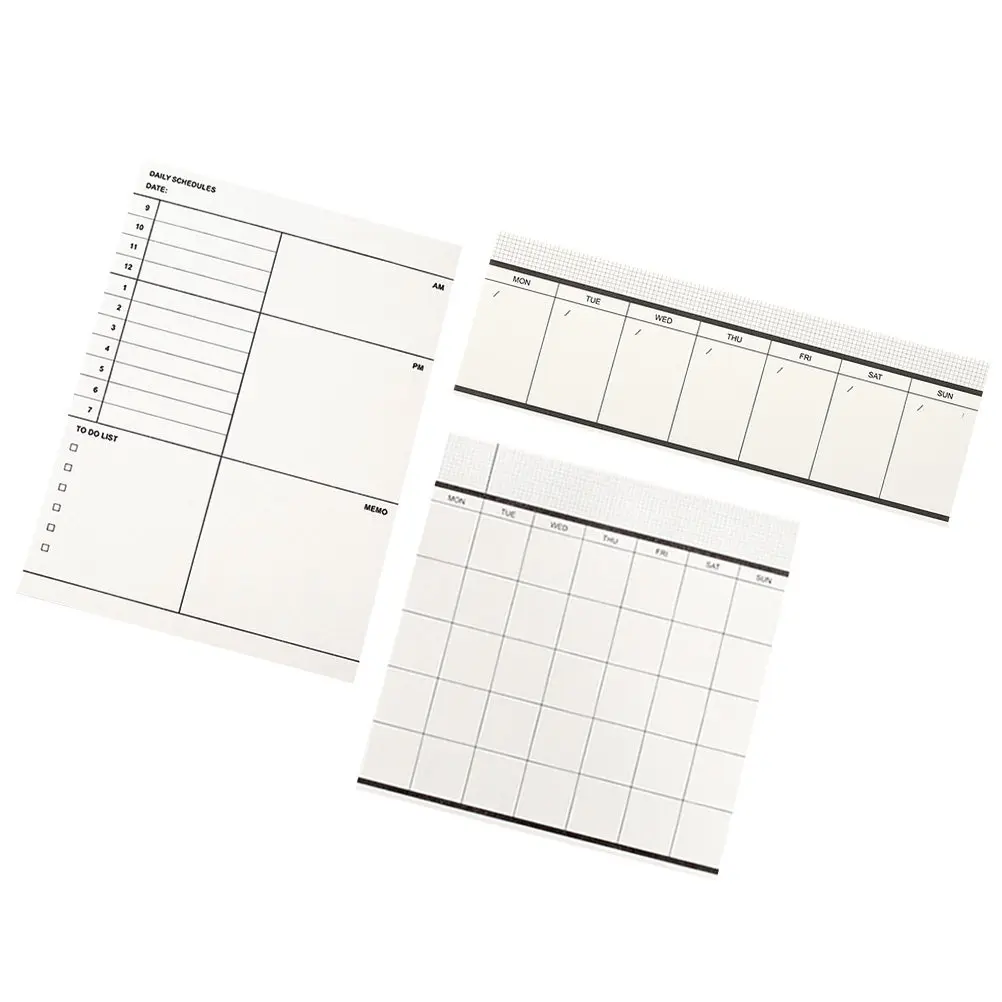 3Pcs Exquisite Small Planner Notepad for Journaling Diary Writing Task Planning Household Office Use Convenient Multi-Function