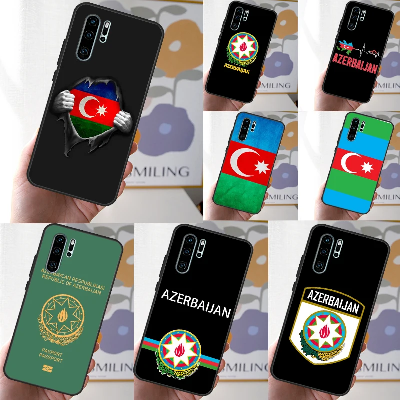 Azerbaijan Flag Coat of Arms Case For Huawei Nova 9 10 SE Y61 Y91 Y60 Y70 Y90 5T 7i 8i 11i 11 Pro P20 P30 P40 Lite Cover