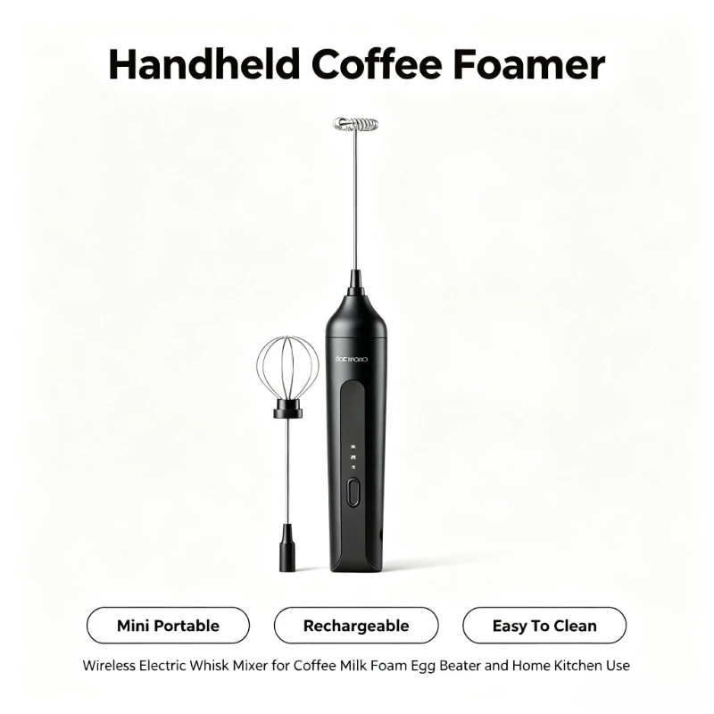 Circle Joy 3 Speed Handheld Electric Milk Frother Portable Mini Coffee Foam Maker Egg Beater Blender EMF09