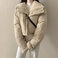 Fashion 2025 Double-sided Wear Imitation Lambswool Coat Women's Winter Parka Short Cotton-padded Jackets Loose Thicken Outerwear