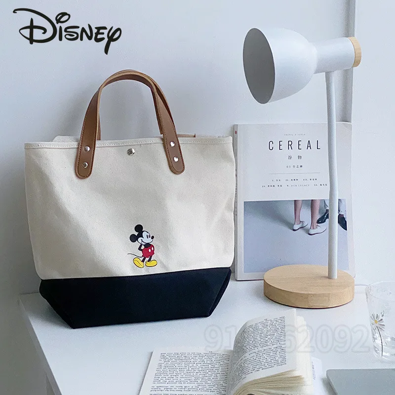 Disney Mickey New Women's One Shoulder Oblique Bag Cartoon Cute Women's Handbag Fashion Tote Bag Large Capacity High Quality