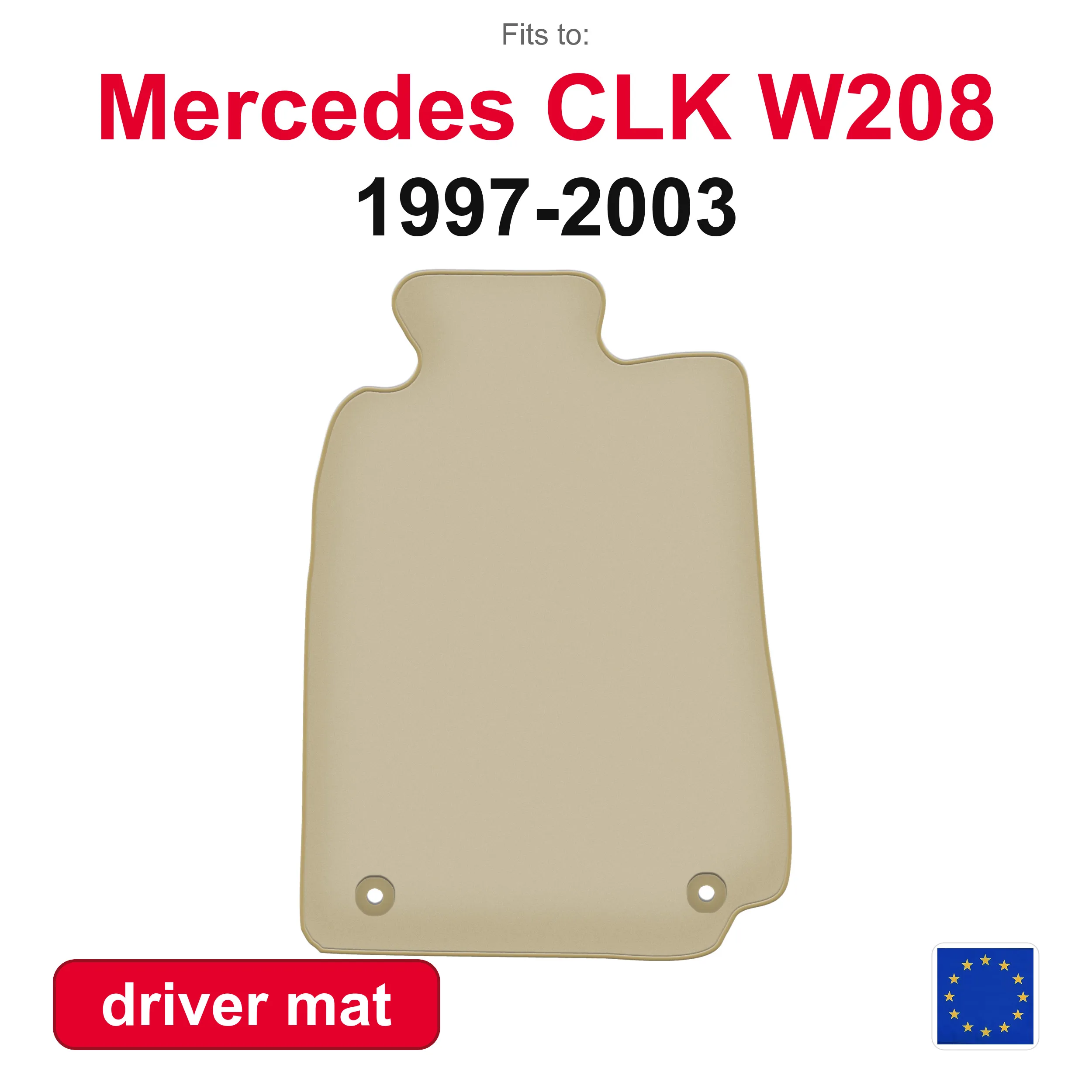 PREMIUM Automat voor Mercedes CLK W208 Coupé (1997-2003) - Beige, Passend (1 stuk)