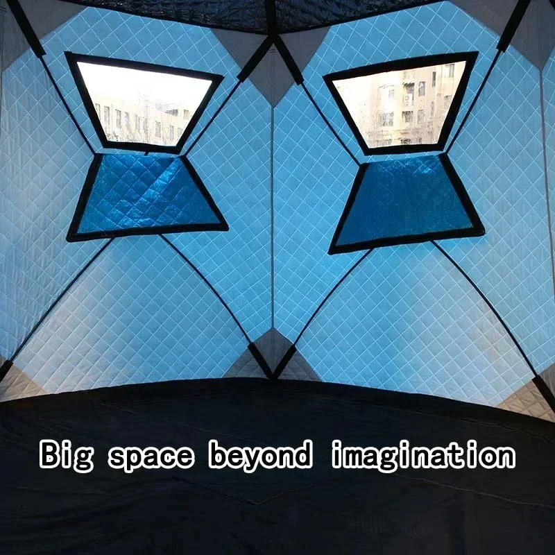 Winter Warrior 4 Person Sauna Tent: Insulated, Portable & Quick-Set-Up Outdoor Camping Solution for Ice Fishing Enthusiasts