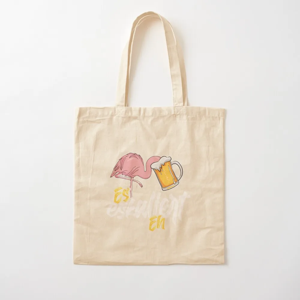 Trinken T-shirtEs Eskaliert Eh Flamingo Bier الكحول Trinken Party Vogel Tote Bag