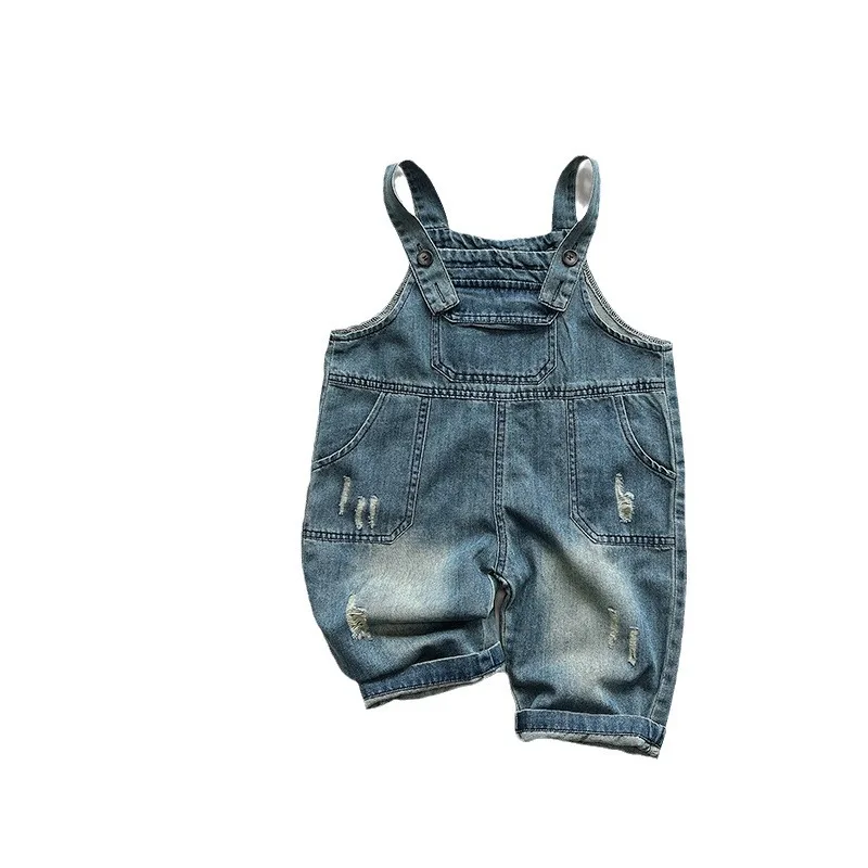 2024 Autumn Korean Style Kids' Denim Overalls Wholesale Kids' Jumpsuits  boys pants  girls pants  kids clothes