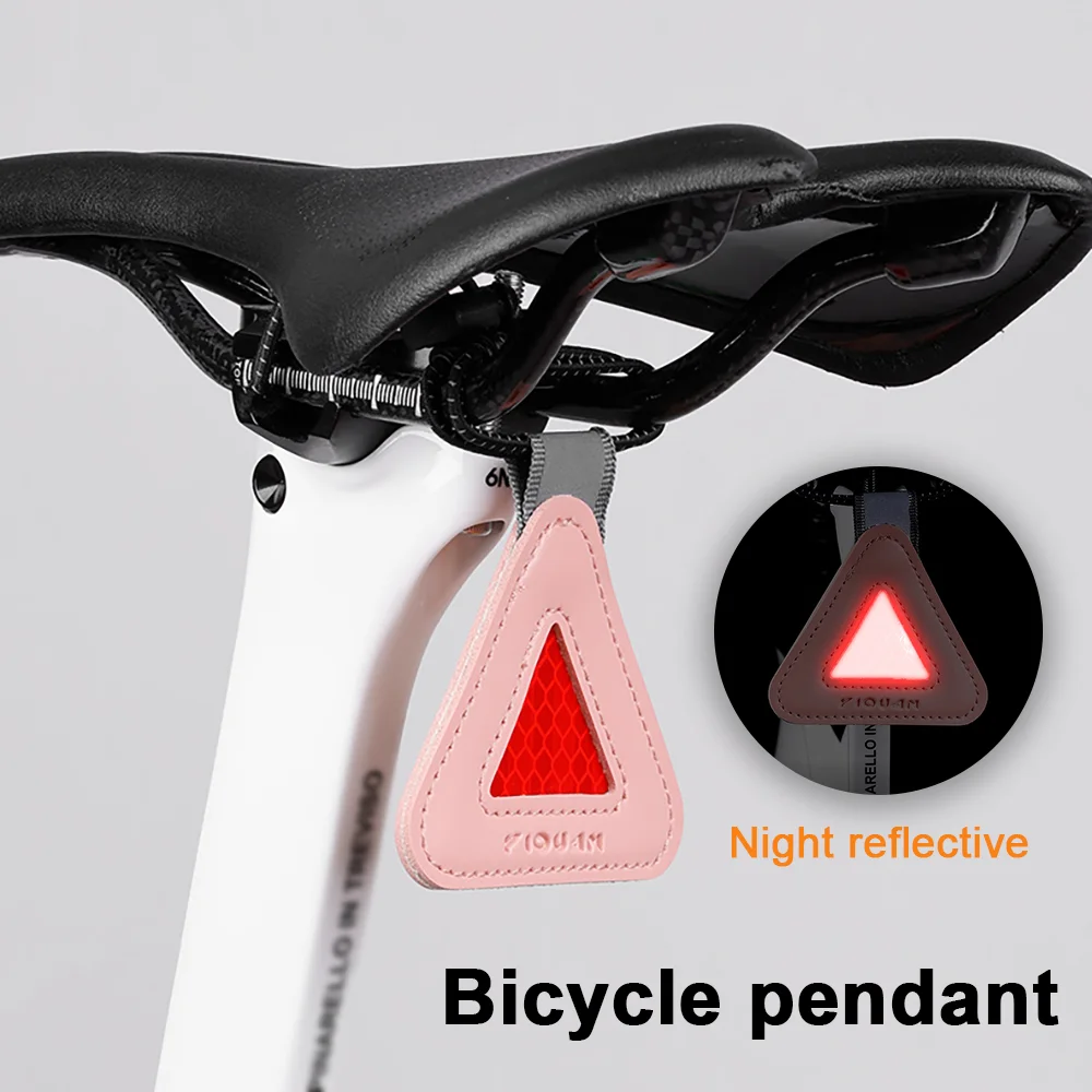 Reflektierender Warnanhänger für Fahrradsattel, dreieckig, reflektierende Folie für Nachtfahrten