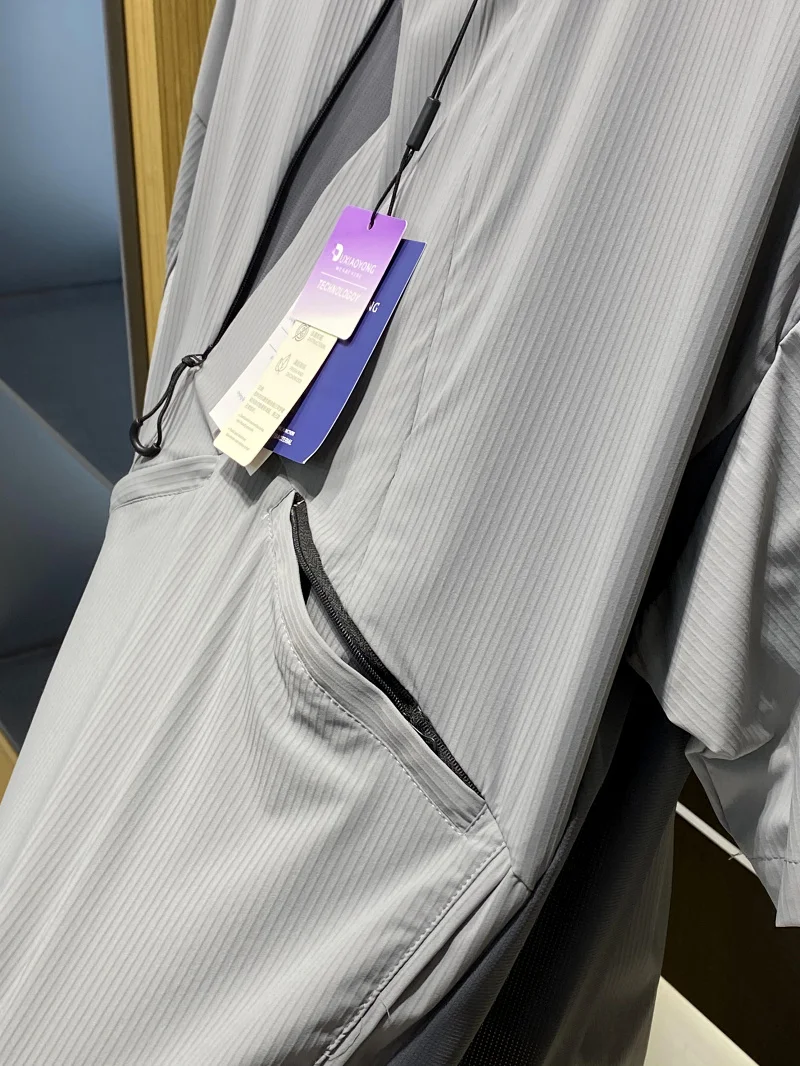 

Outdoor Wangzhaa Summer New Function Hiking Sports Breathable Lightweight ort Sve Trendy ex Couple T-irt