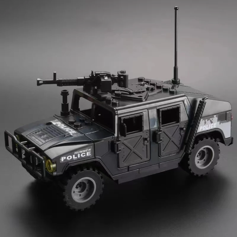 1/72 Hummer Building Block Assembly Toy Children's Puzzle Special Police Car