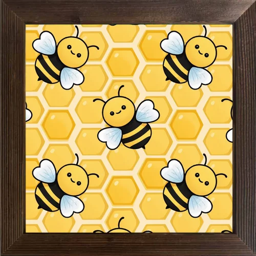ملصقات ورقية مقاومة للماء مطبوعة على الطراز الأمريكي من Bee لمحلات القهوة والحانات والغرف وأدوات تزيين الجدران