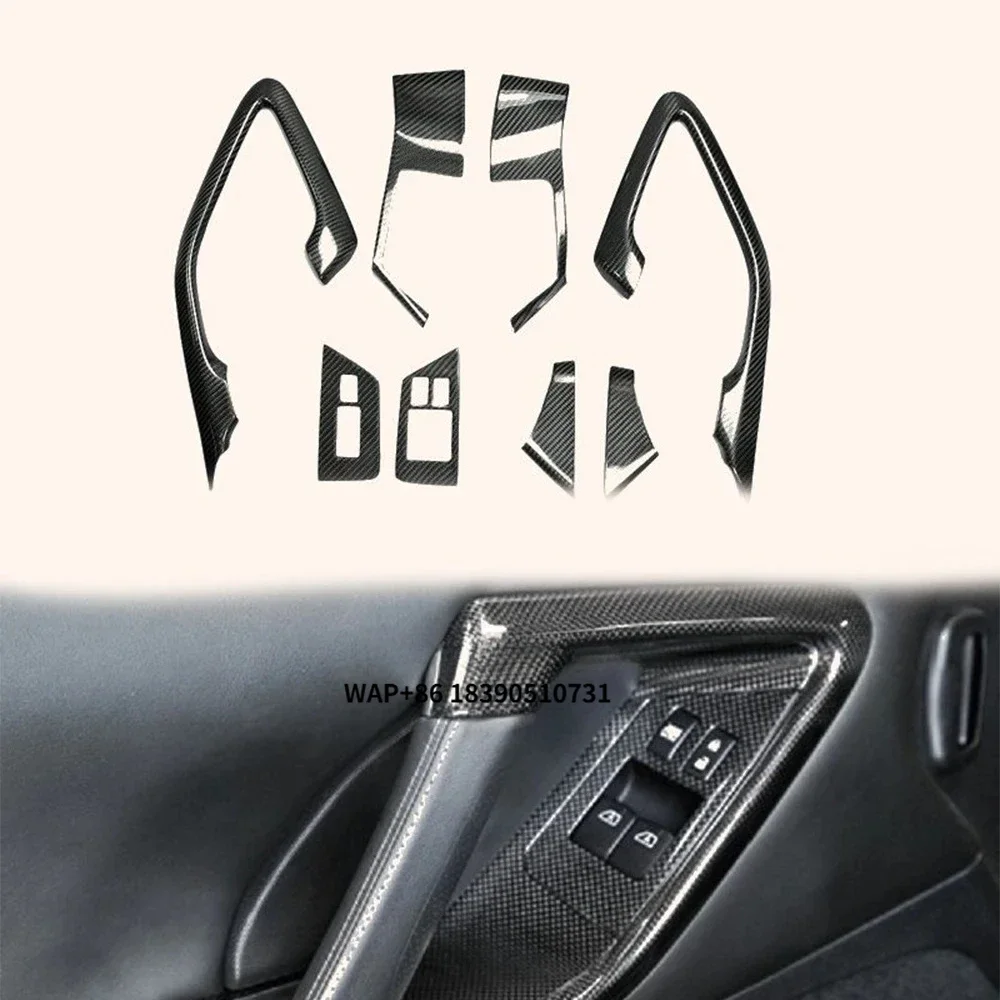 

For High Quality Carbon Fiber R35 GTR Interior Door Trim Set (10 Pcs) for 2009-2014 (LHD)