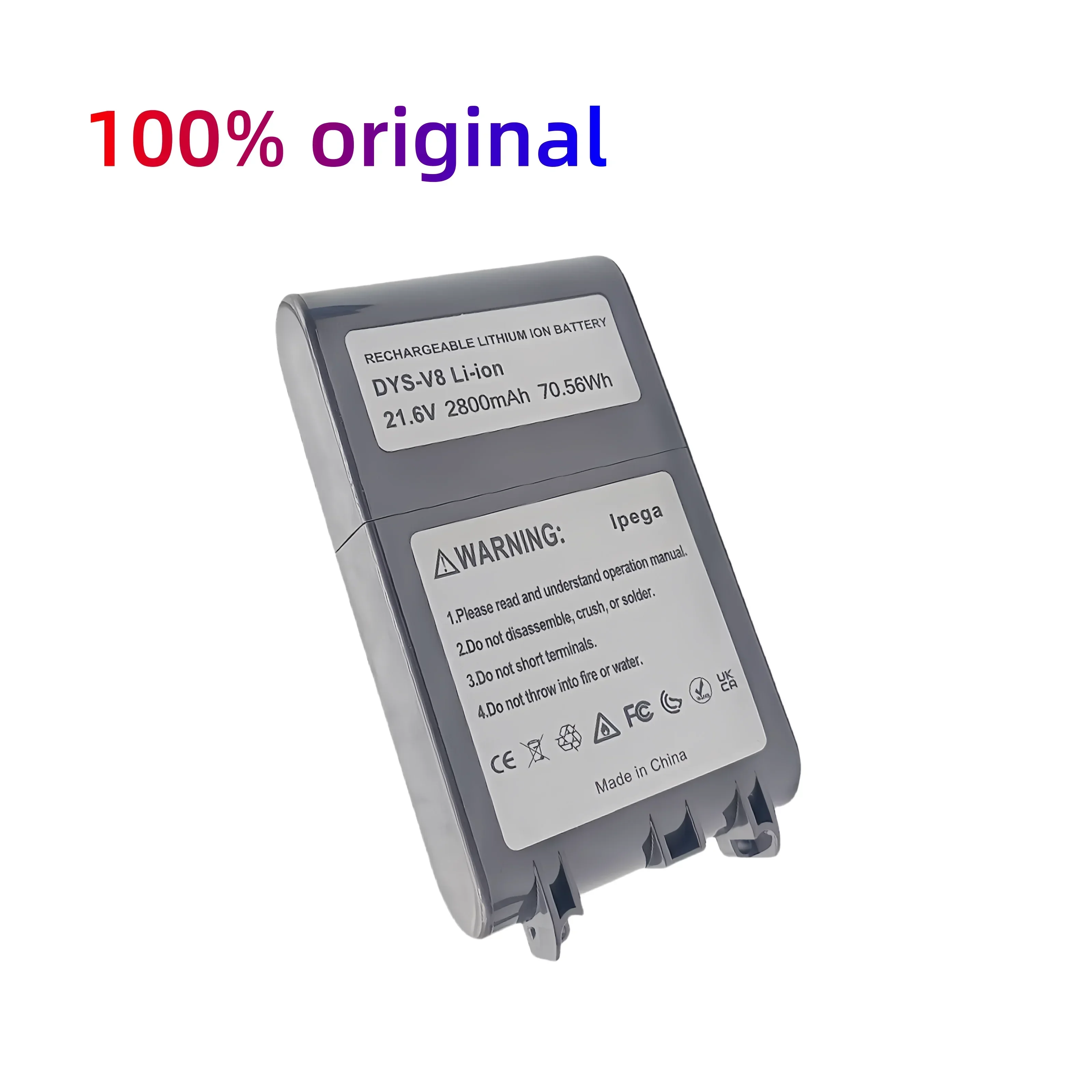 100% NEW 21.6V  For Dyson V8 Absolute SV10 Li-ion Battery lpega Vacuum Cleaner Series Rechargeable Batteries