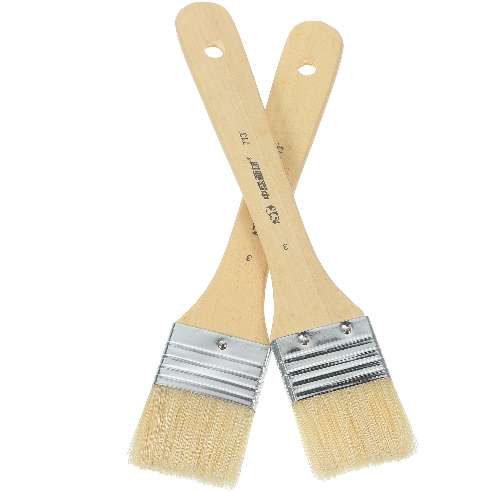 

Professional Oil Painting Brushes Set Short Handle Wooden Art Brushes For Artists Students Drawing Painting Tools 2Pcs