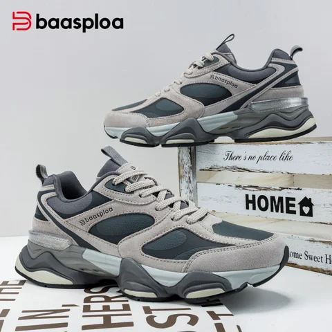Кроссовки Baasploa для пар, массивные кроссовки в стиле Dad Shoes, удобные кожаные кроссовки с амортизацией, повседневная модная обувь