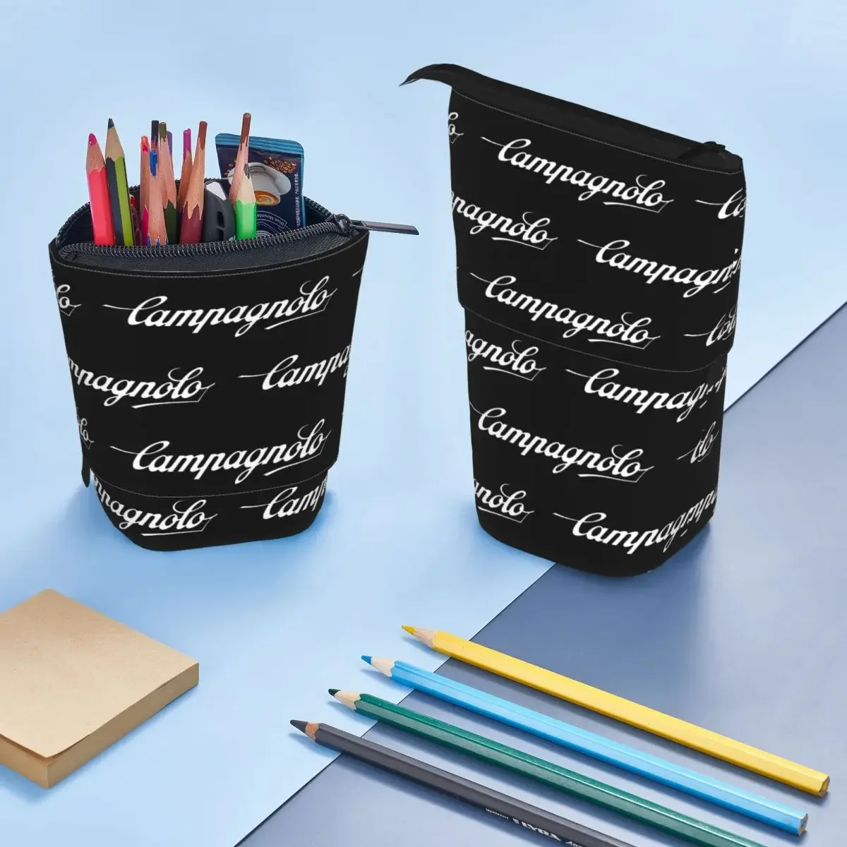 Estojo de Lápis Reversível Campagnolo para Meninos e Meninas, Caixa de Canetas Escolar, Bolsa de Material Escolar, Porta-Canetas