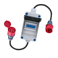Mobile Digital Electricity Meter with Reset Function Three Phase Meter with Plug for Socket 32A 16A CEE