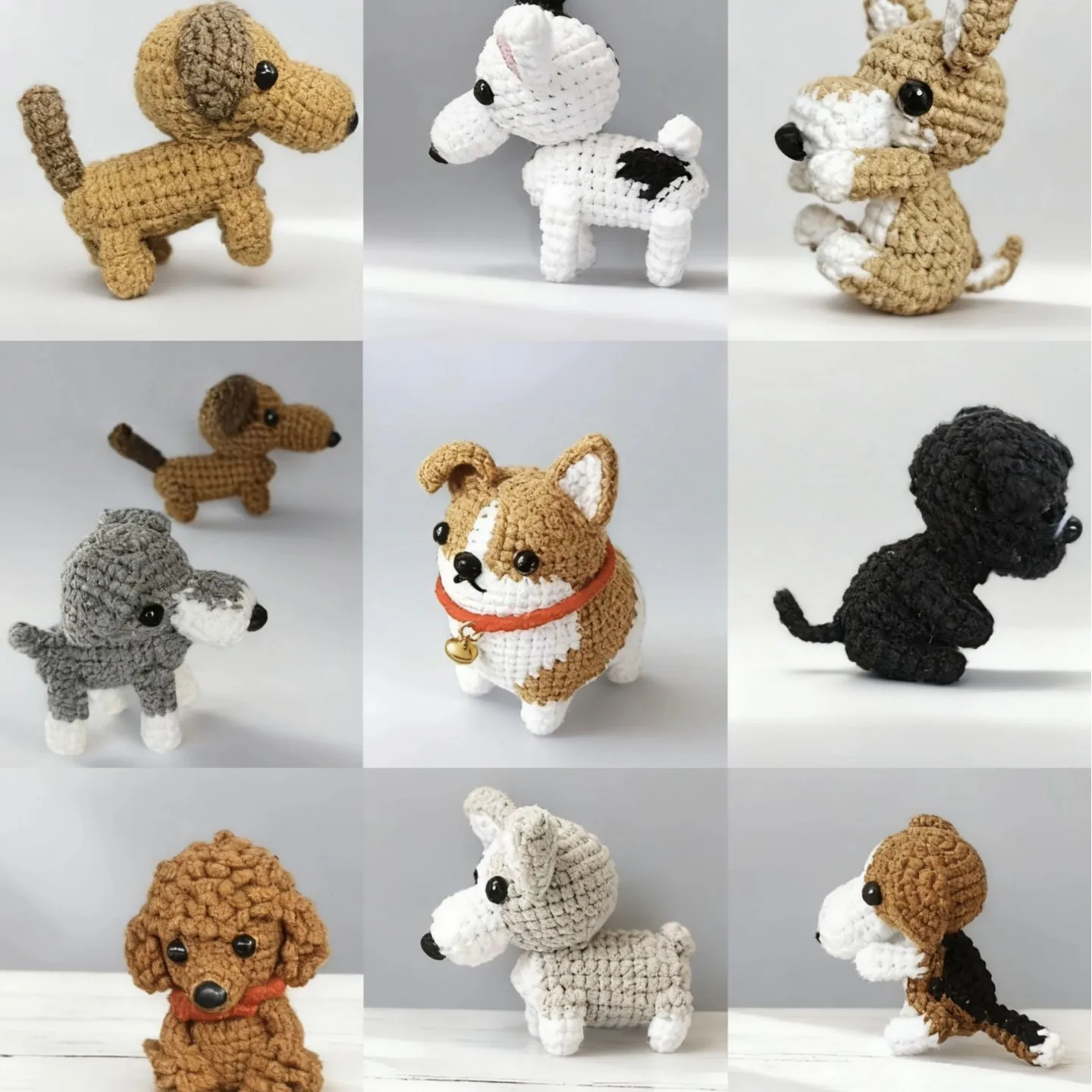 Niedlicher Gehäkelter Hund Handgemachter Gestrickter Hundeschlüsselanhänger Kreativer Tieranhänger Rucksackanhänger Geschenk für Freunde – Detail 1