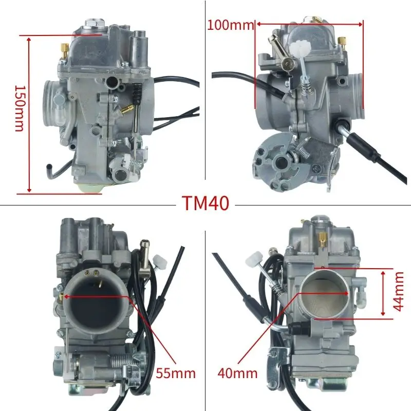 TM40-6 Flatslide Racing Motorcycle Carburetor Upgrade Kit For Suzuki LTZ400/DR650/DRZ400/DR600 Replace 40mm Mikuni TM40 Carb