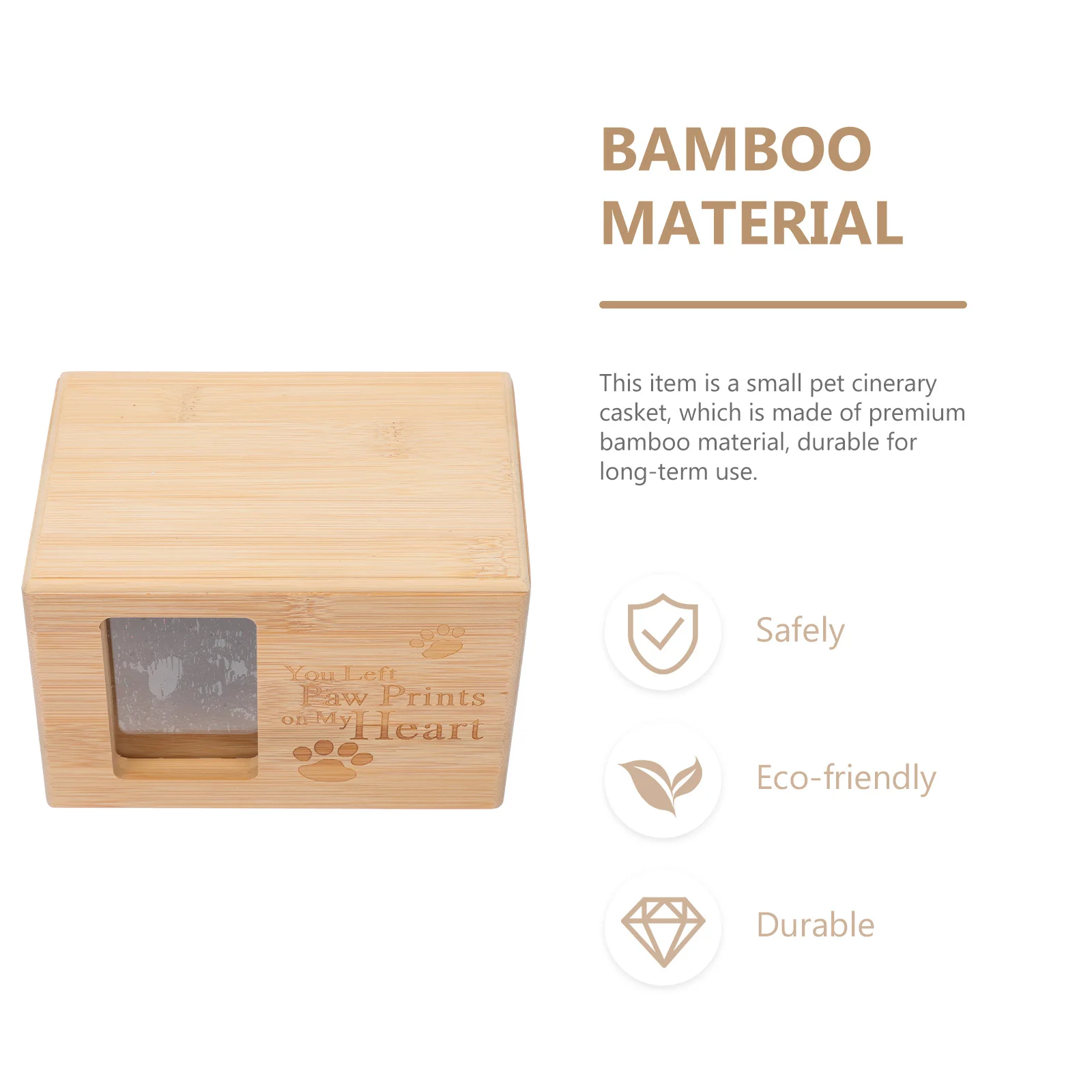 

1pc Bamboo EVA Pet Cremation Urn Small Size Safe Storage Beloved Pets Ashes Cinerary Casket Funeral Accessories Premium Material
