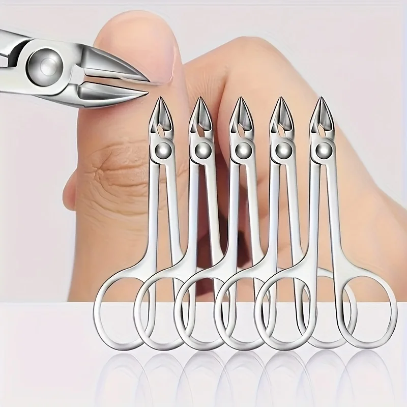

1/2/5pc Precision Cuticle Scissors for Dead Light Beige & Hangnails Removal - Sharp 5mm Stainless Steel Blades,