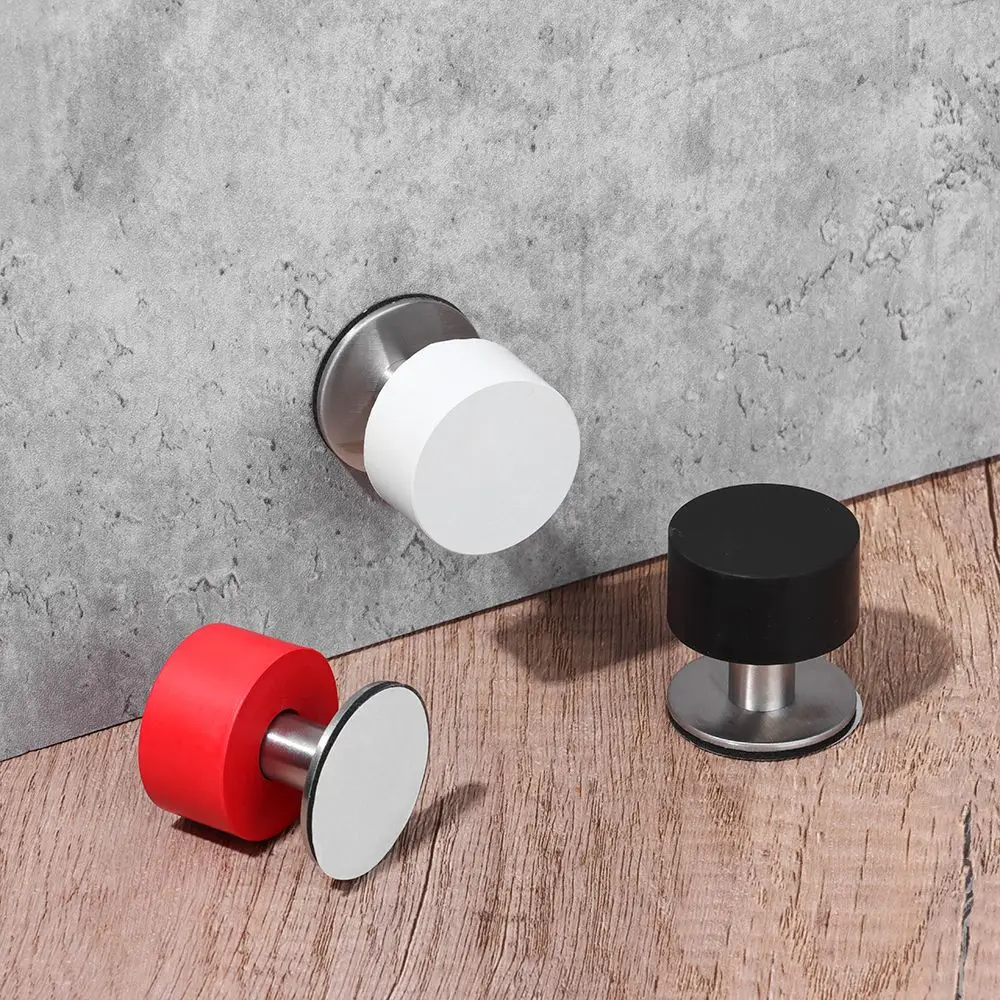 Stainless Steel Non Punch Tools Heavy Duty Rubber Floor Protector Door Stopper Door Stop Rubber Stopper