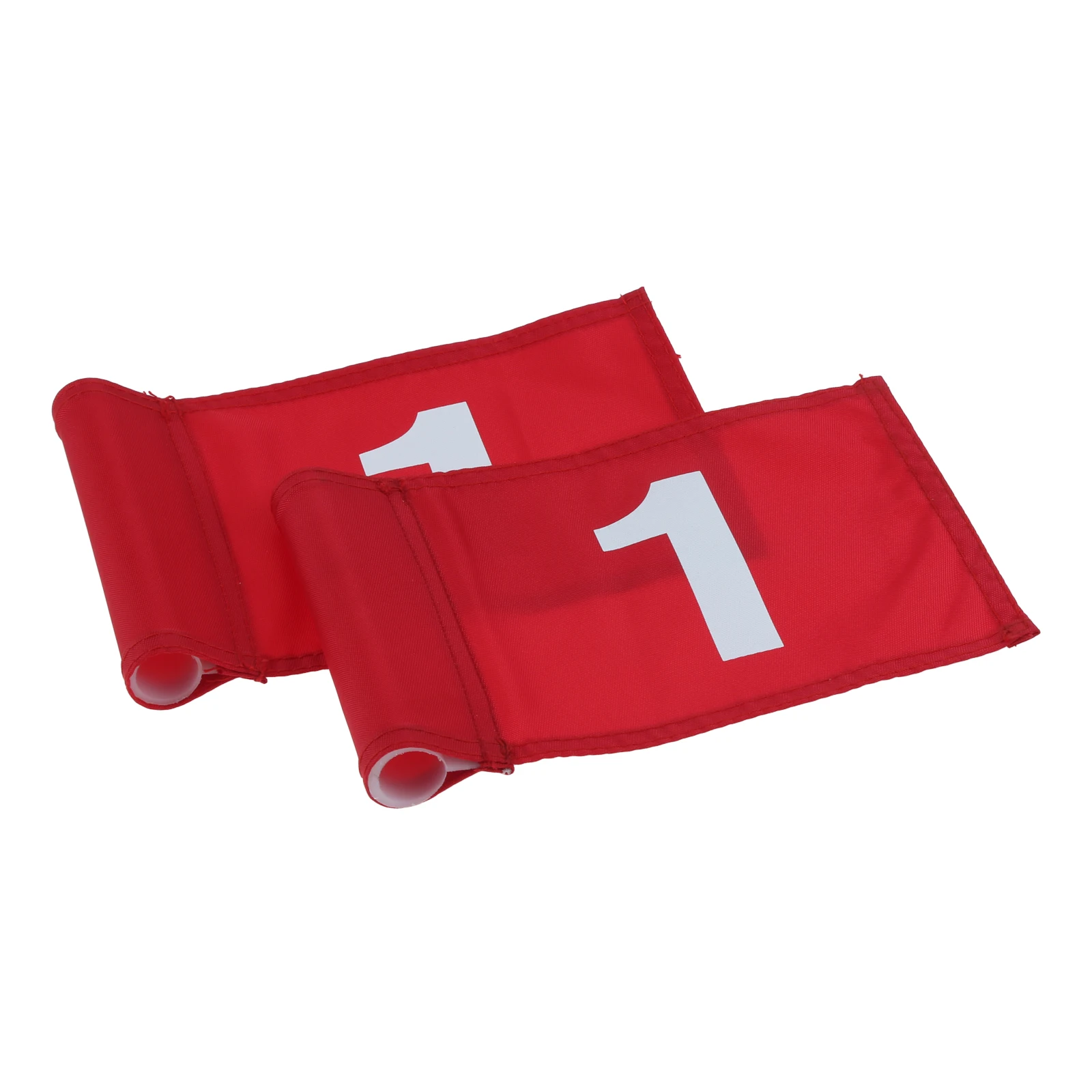 Double-Side Numbered Golf Flag with Tube Inserted 14.5 x 20.5cm Mini Putting Green Flags for Backyard Golf Training Course 1PC