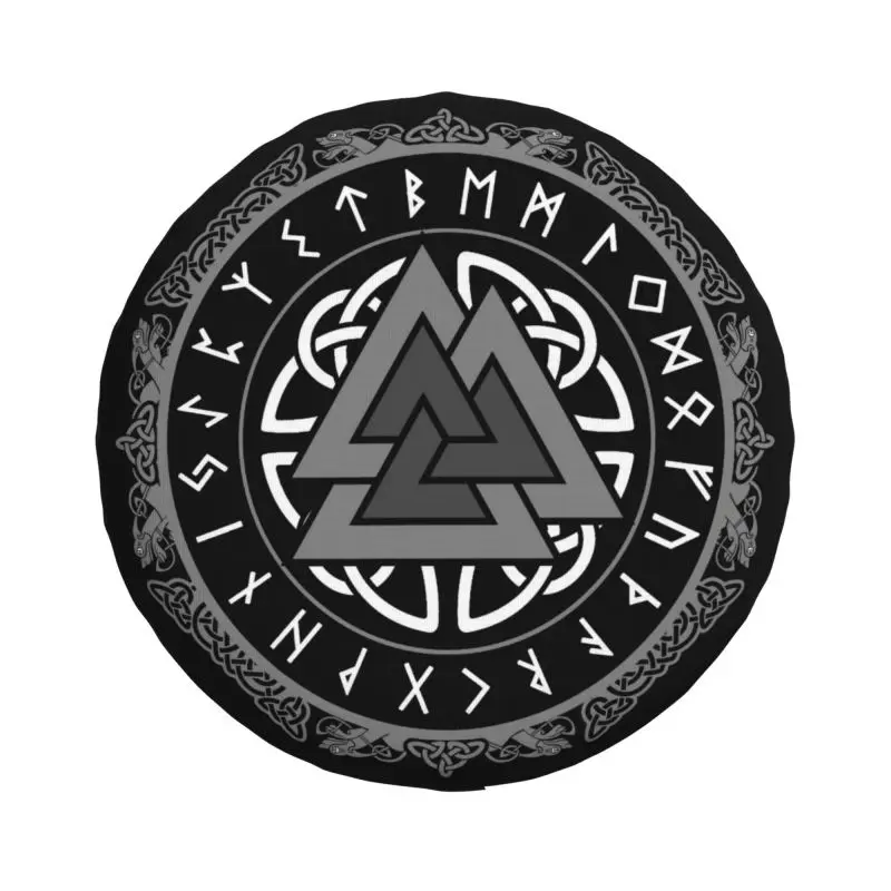 Valknut Ice Flame Viking Valhalla Odin Spare Tire Cover for Honda CRV Jeep RV SUV Camper Car Wheel Protector Covers