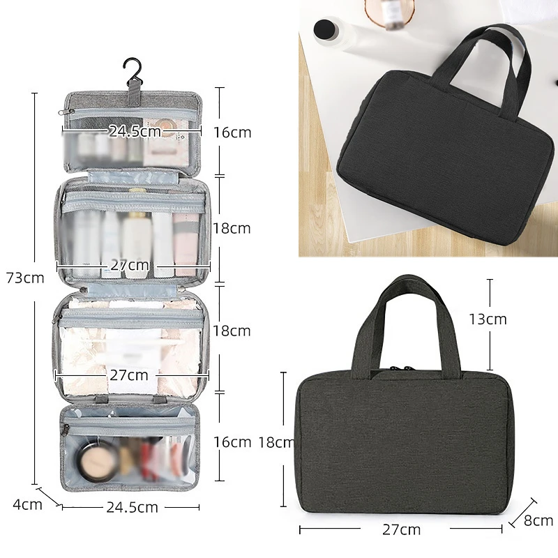 

Portable Travel Wash Bag Female Multilayer Waterproof Makeup Storage Pouch Large Capacity Cosmetic Organizer Beauty Case