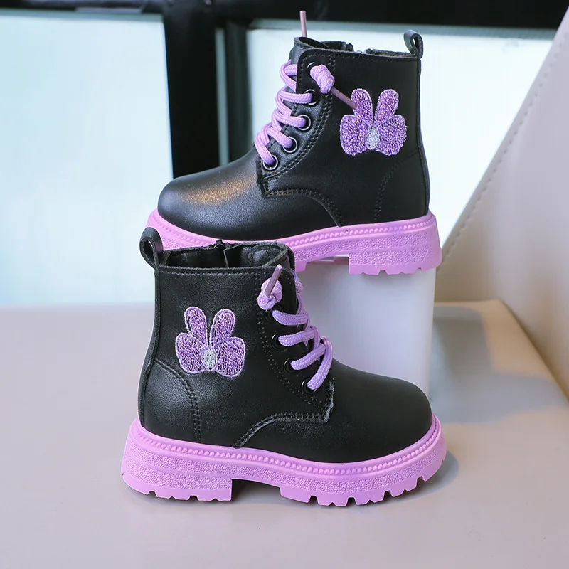 Spring Autumn New Girls\' Short Boots Fashion Boys\' Primary School Children\'s Single Leather Boot Baby Kids Non-slip Fashion Boot