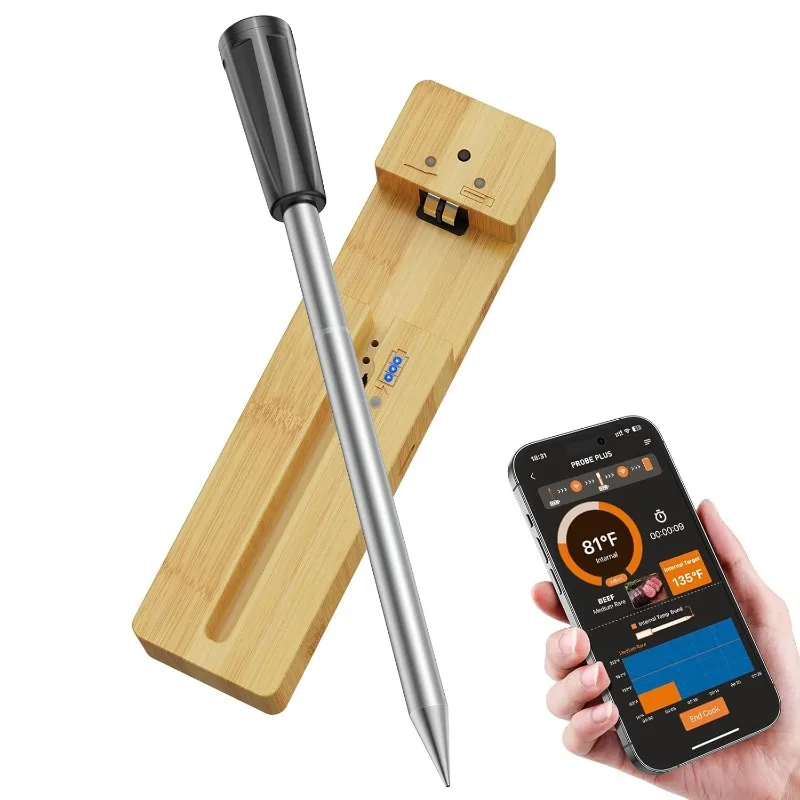 

Digital Wireless for Grilling and Smoking, Grill Thermometer Smart with 230 Ft Range for Cooking, BBQ, Oven, Sm