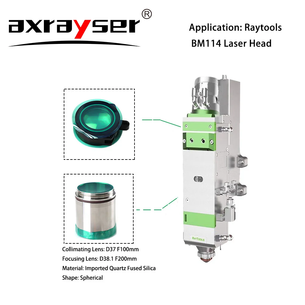 Raytools Laser Collimating & Focusing Lens with Holder Set D28 D30 for BT240 BM110 BM111 BM114 BM115 Fiber Cutting Head Parts