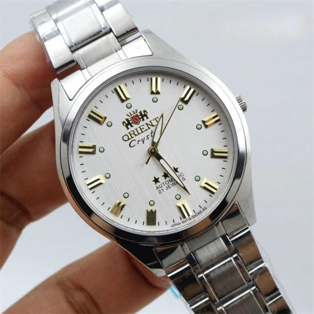 Reloj Orient de acero inoxidable con movimiento de cuarzo 2035, reloj de pulsera Orient, modificación 3ATM, caja impermeable