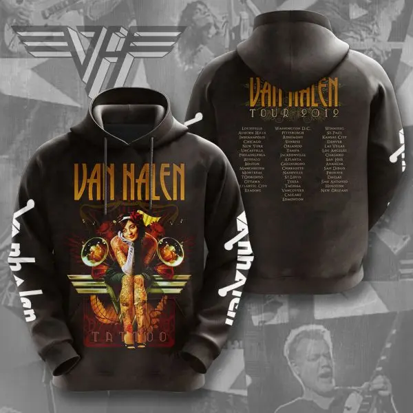 Rock Van Halen sudaderas con capucha gráficas sudaderas con estampado 3D hombres mujeres Hip Hop tendencia chándal Otoño/Invierno nueva Sudadera con capucha Y2k Jersey abrigo