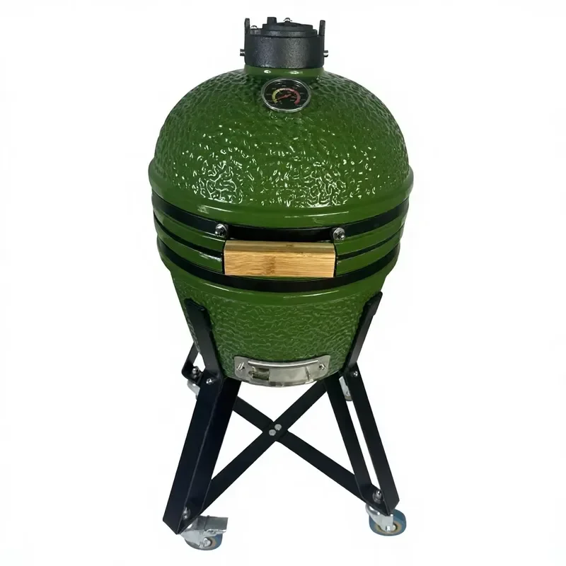 16 Inch Heavy Duty Ceramic Charcoal Grill High Pressure Egg Shaped BBQ Smoker Outdoor Cooking Equipment for Garden Party High