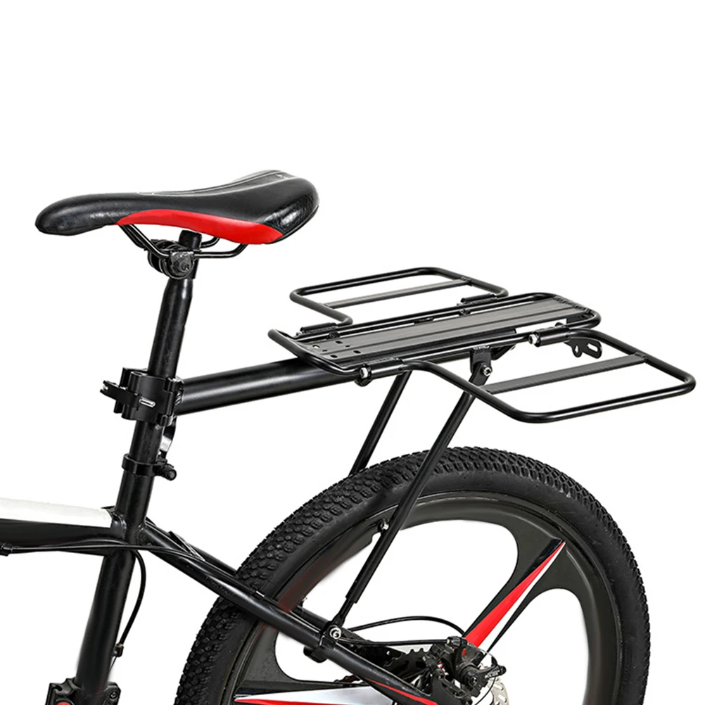 

Bike Rear Rack Durable Strong loading Shelf for Mountain Bike Cargo Rack Practical Foldable Lightweight Aluminum Alloy