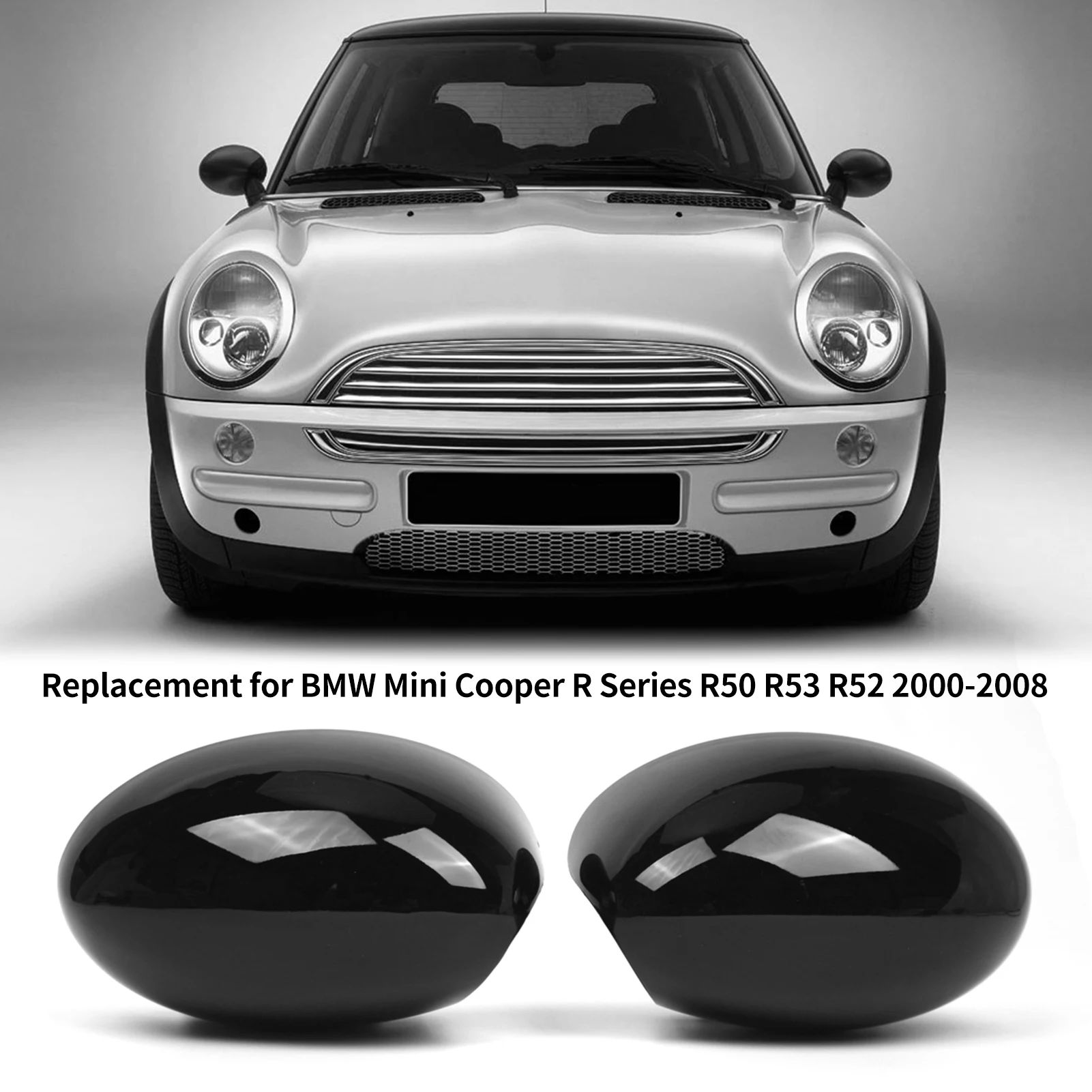 Mirror Cover Cap Housing Replacement for BMW Mini Cooper R Series R50 R53 R52 2000-2008 51167030715 51167030716