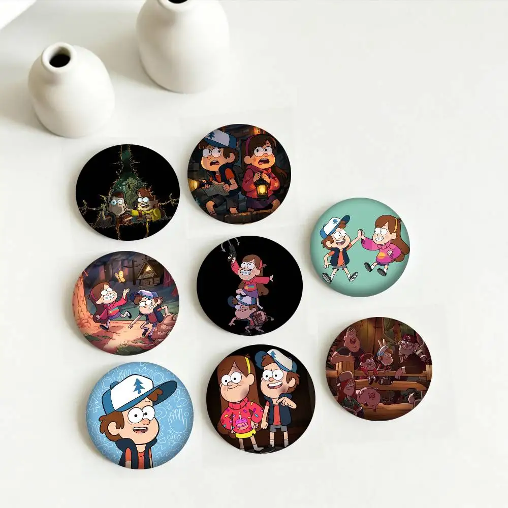 

Cute cartoon G-Gravity Falls 25 32 44 58 75mm Badges Personalized Round Brooches Pins Accessory Gift