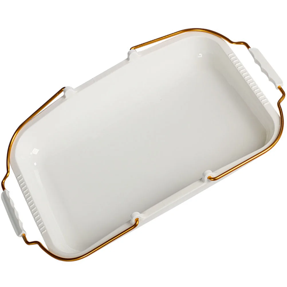 Rectangular Bread Tray Food Storage Plate Decorative Cake Container Reusable H held Basket Fruit Platter Baking Supplies Square