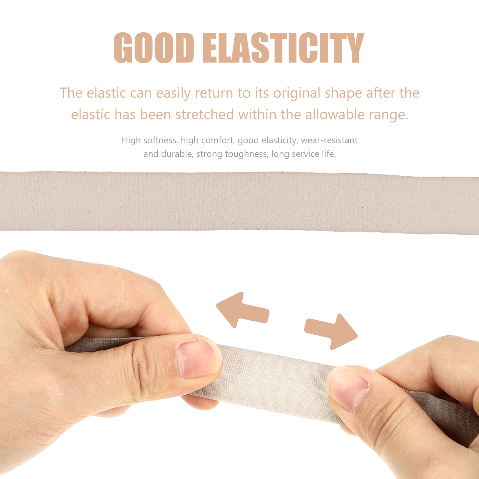 

2 Rolls Elastic Band Stretch DIY Sewing Accessories 10 Meters Safe Nylon Durable Household Cuffs Clothing Waist Supplies