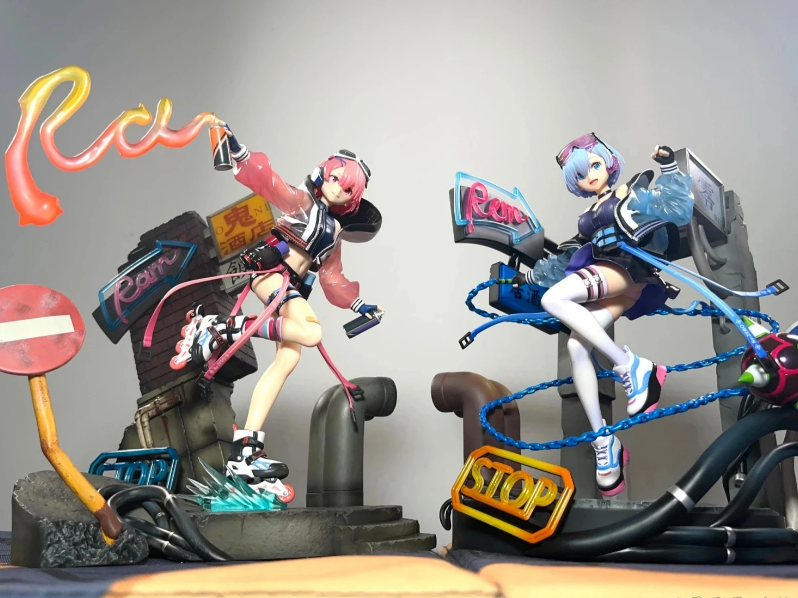 【TM】In Stock SSF Re: Life in A Different World From Zero REM & RAM & EMT Neon City  1/7 Figures Model Toy Gift Collection