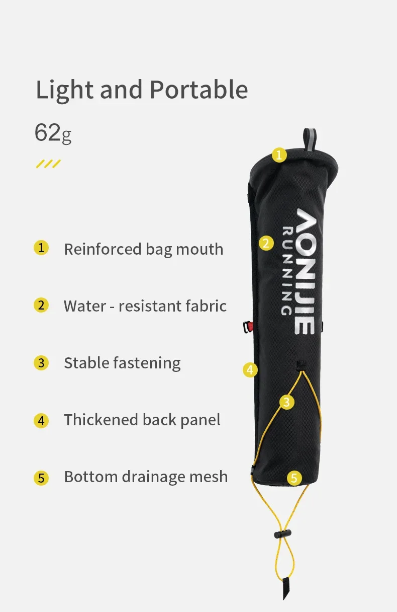 AONIJIE E4433 Trekking Pole Quiver Bag Passend für C9116 Modell Trinkbeutel Wanderstöcke Aufbewahrungstasche Pack – Detail 2